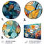 «Colorful Mosaic I - Abstract Collages», ensemble d'art mural en métal