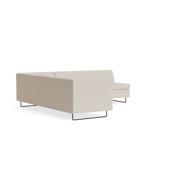 MTO - Bonnie & Clyde Sectional Sofa w/ Black Legs, Sanford Linen