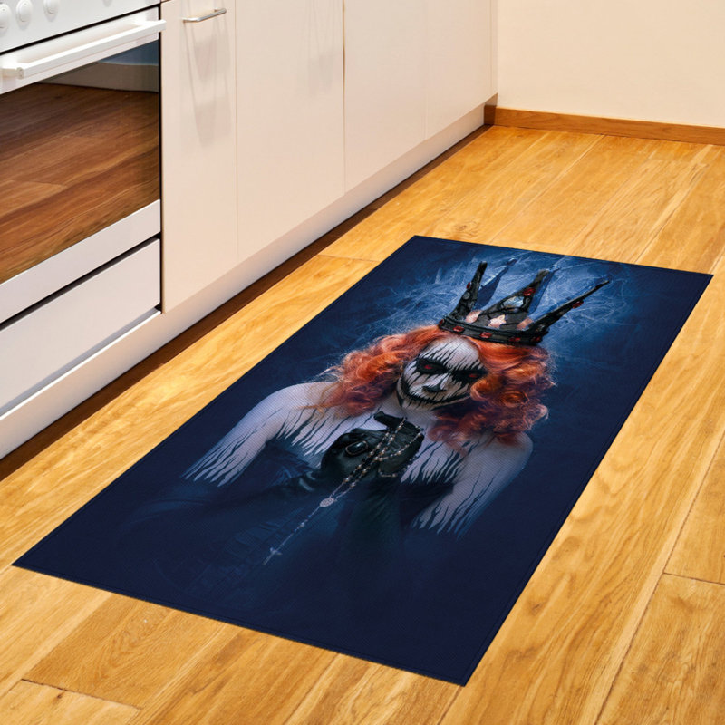 Halloween High Density Long Fiber Poly Threads Decorative Area Rug Carpet, Rectangle 2'7" x 5'