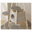 74.02" White Standard Solid Wood Cat Tree