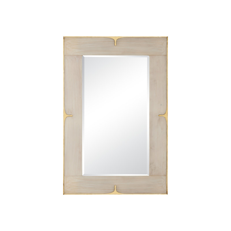 Orin Mirror, Marbled Green, Brushed Brass