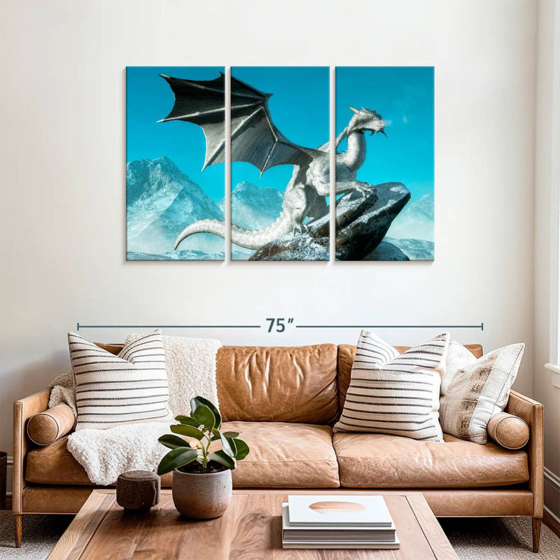Kelan Winter Dragon, 36" H x 57" W