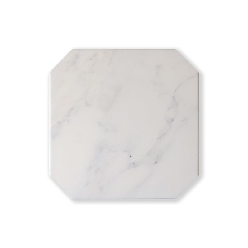 Lisbon Marmol White With Marmol Black Dot Floor and Wall Porcelain Tile, White