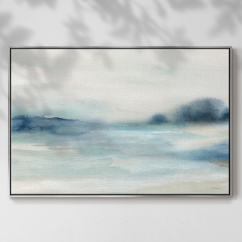 " Simply Soft Morning " Print, 27" H x 41" W x 2" D, Silver