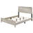 Whitewashed King Bed, Contemporary Panel Bedroom Furniture With A Aesthetic Size Finish, Wood Bed Frame For Practical Setup