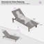 Chaise longue d'extérieur moderne pour patio 1 pièce avec dossier réglable-113679603
