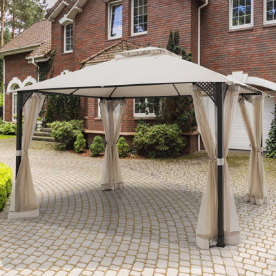 12 Ft. W x 10 Ft. D Steel Patio Gazebo