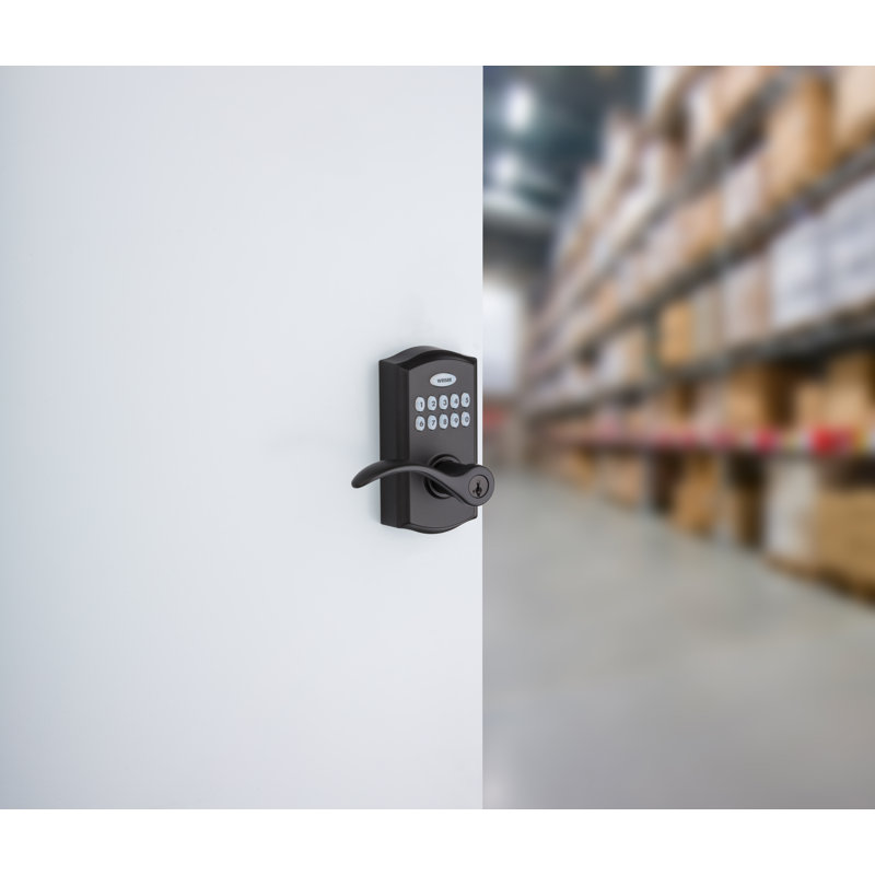Smartcode 10 Commercial Lever Electronic Lock, Matte Black
