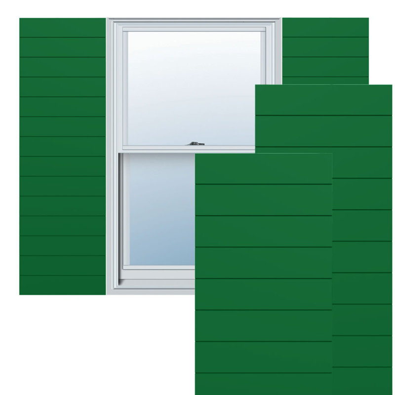 Volets à fixation fixe en PVC True Fit, 51'', 18'', Vert Guignet
