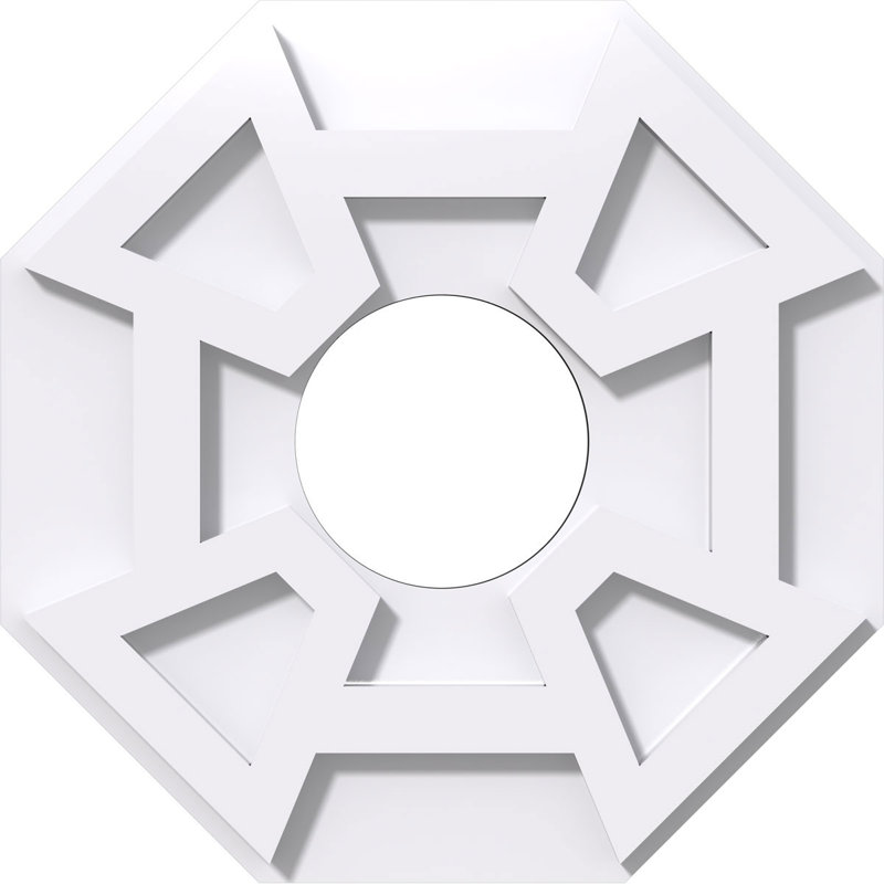 Médaillon de plafond contemporain en PVC 28 po x P 4 po x P 9 3/4 po x P 1 po Logan, H 1 po x l 12 po x P 12 po