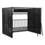 Lit superposé simple avec base de canapé futon, structure en métal noir moderne