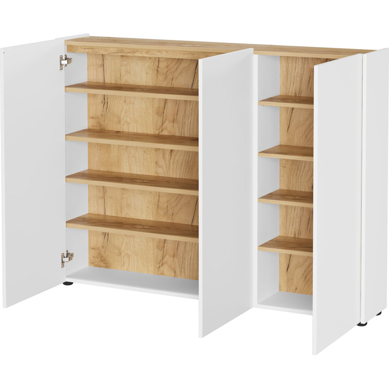 15 Pair Shoe Storage Cabinet, White