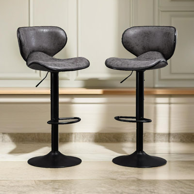 Baldinelli Swivel Upholstered Adjustable Height Counter Stool