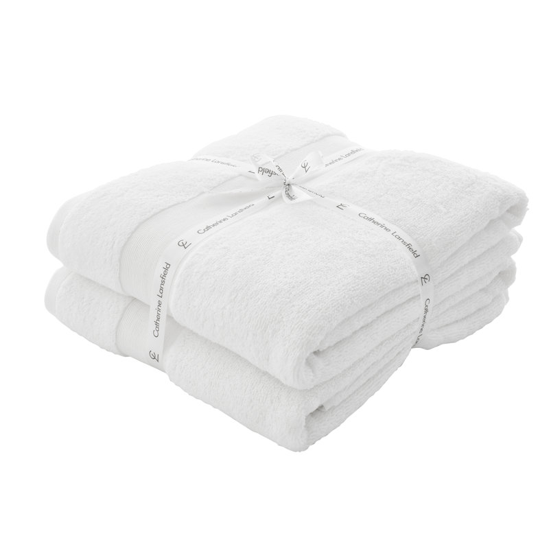 Anti-Bacterial 100% Cotton Towels, White