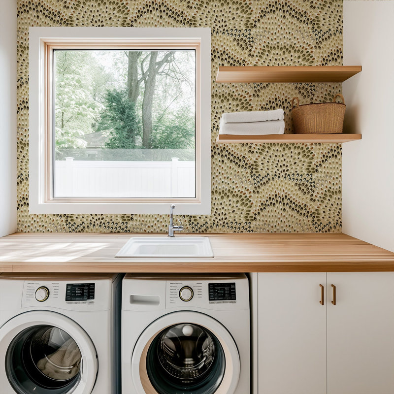 Jandaya Wallpaper, Sencha, Peel & Stick, Self-adhesive
