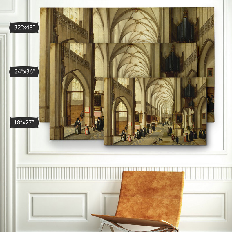 « gothic église », impression, H 24 po x l 36 po x P 1,5 po, Toile tendue