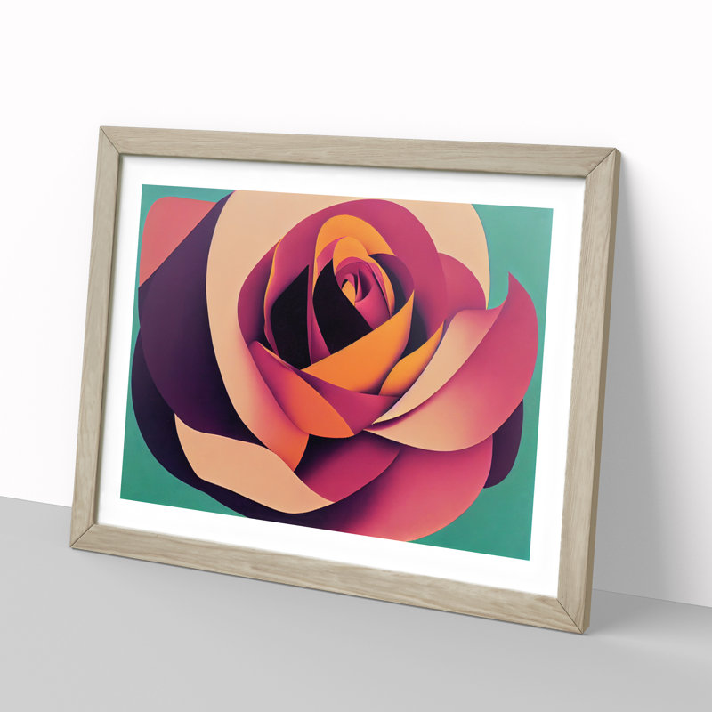 An Abstract Rose Flower - Framed Print