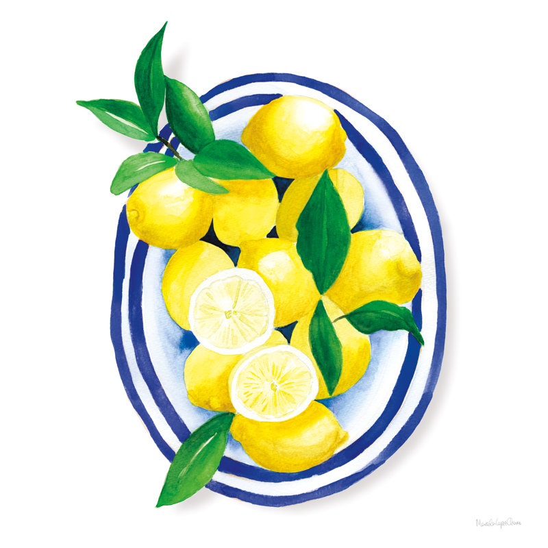 «Espagnol citrons I» par Mercedes Lopez Charro - impression, H 12 po x l 12 po