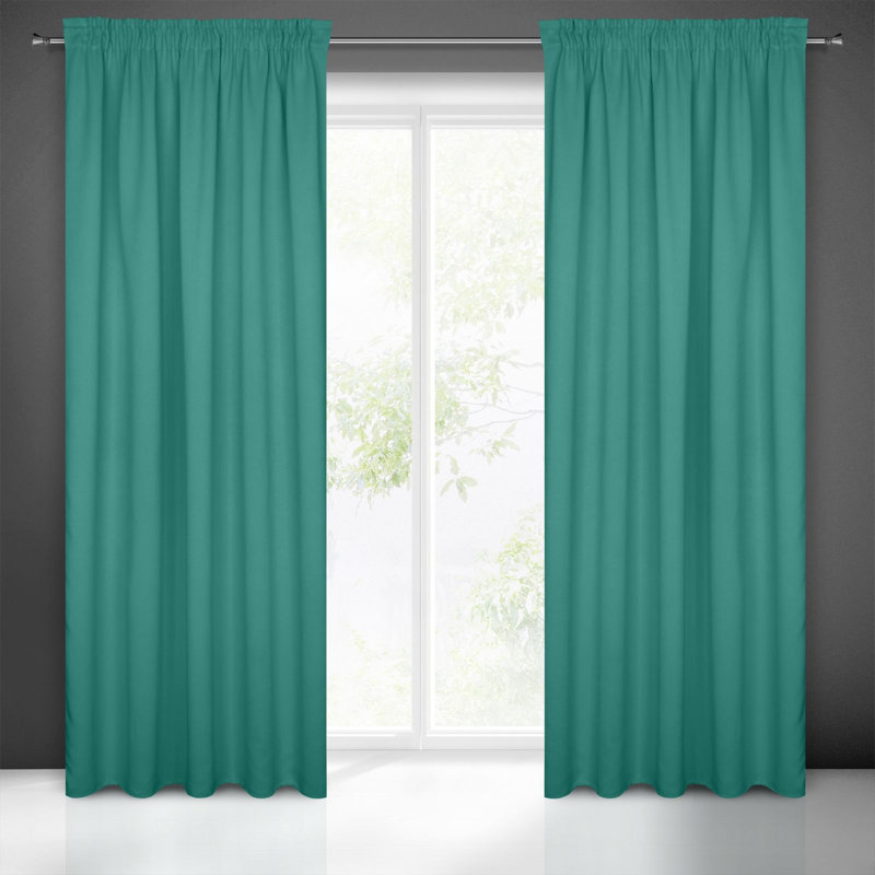 Gwynith Blackout Curtain, Width 135 x Drop 270 cm, Turquoise