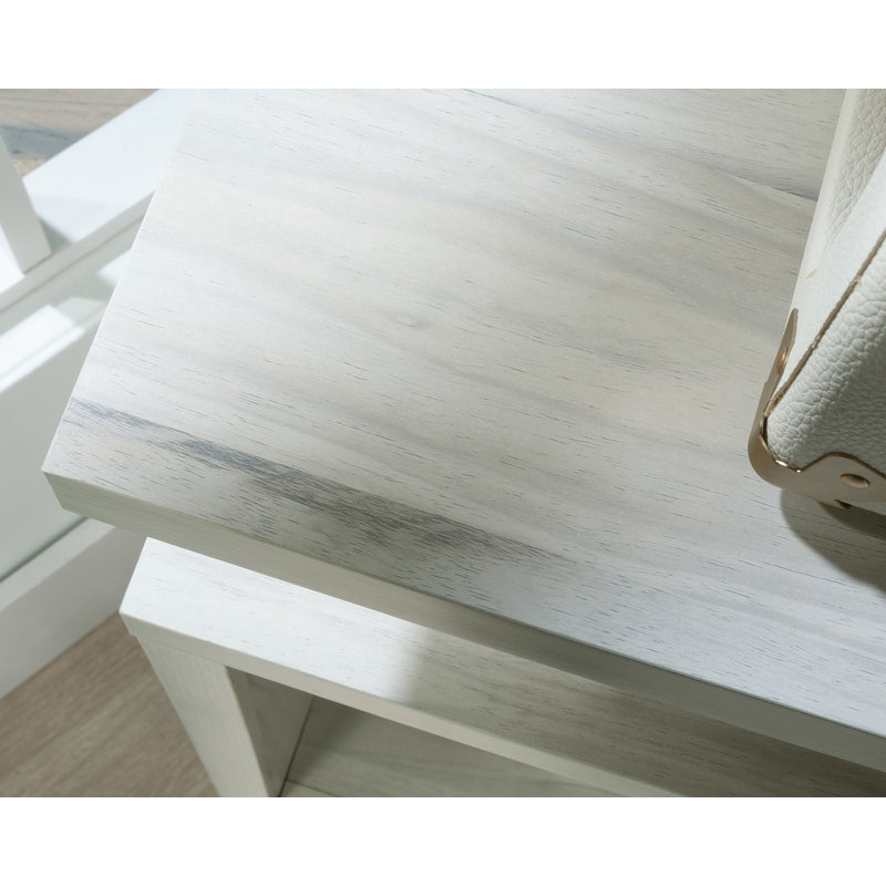 Gray Engineered Wood Bookcase with Cubes and Shelves