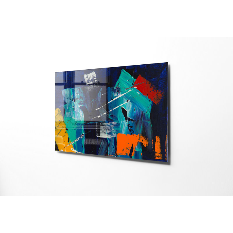 Élégante peinture décorative en verre trempé de 19,7 po x 27,6 po | 100% verre trempé, épaisseur: 0,16 pouce | Parfait pour la décoration intérieure, le salon et le bureau | Superbe œuvre d'art avec une esthétique moderne