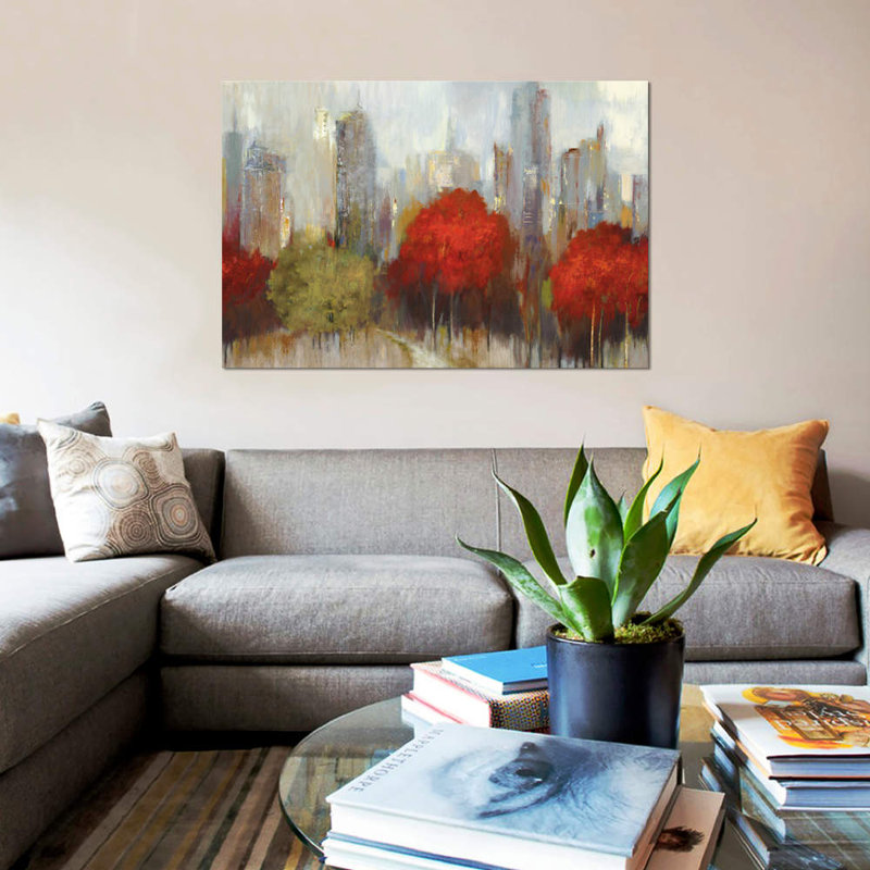 «Downtown I», reproduction sur toile, H 8 po x l 12 po x P 0,75 po, Toile tendue, Pas de tapis
