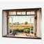 «Window to Landscape Views I», art mural acrylique paysage de ferme-238203102