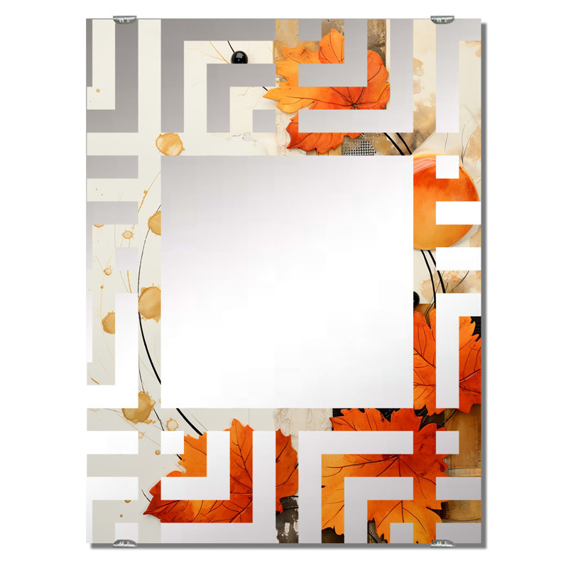 Akole - Miroir mural décoratif à collage abstrait MIR131722, 32 po x 24 po