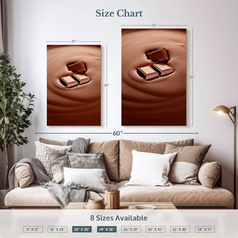 Yarlin Melting Chocolate, 36" H x 24" W
