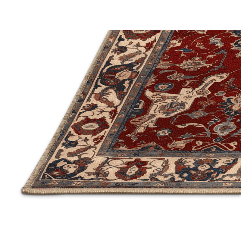 Tapis brun lavable à la machine, Rectangle 7 pi x 9 pi