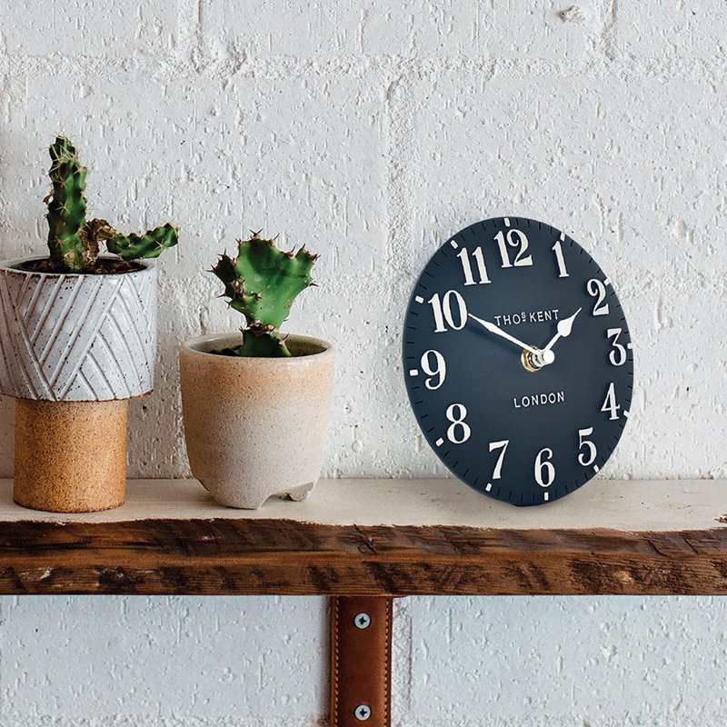 Modern & Contemporary Analogue Quartz Movement / Crystal Tabletop Clock, Midnight Blue