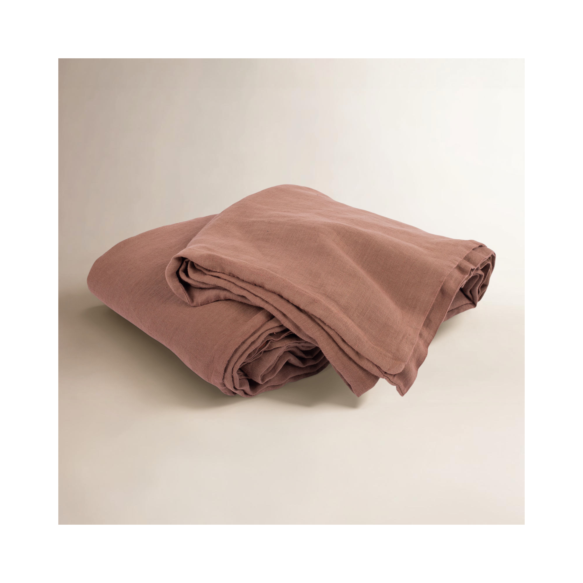 Hestia Linen Duvet Cover, Gold, Twin Duvet Cover