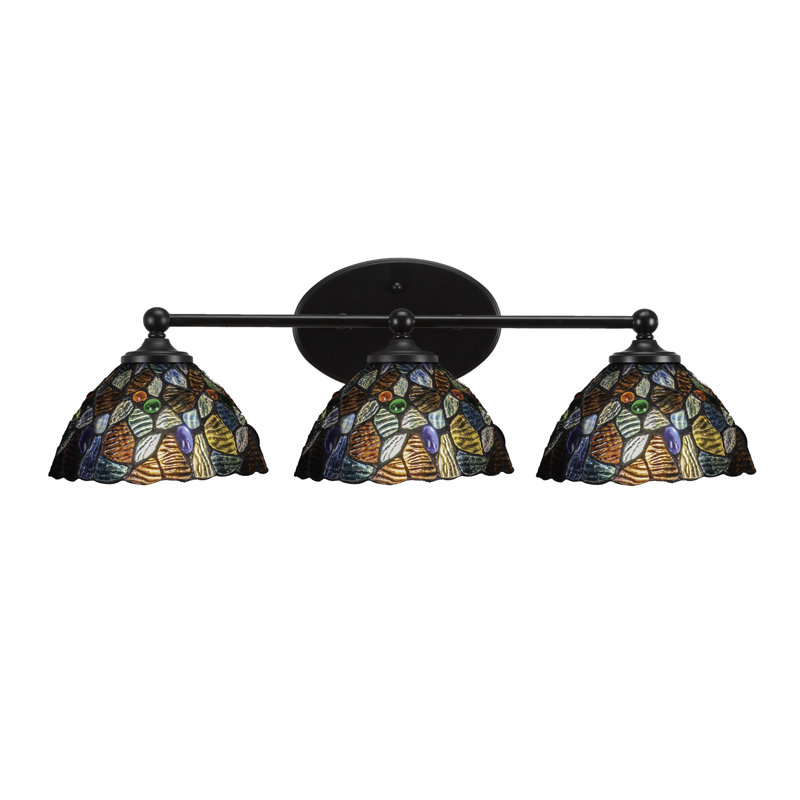 Barre d'éclairage de salle de bain Eddis, Noir mat, 3