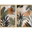 Feuille tropicale - ensemble de 2 reproductions sur toile-98109069-98109070