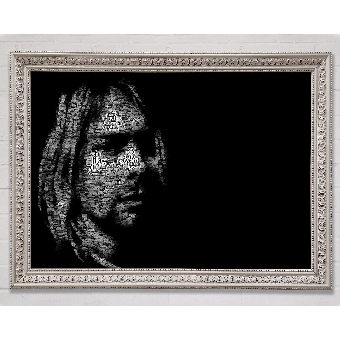 Kurt Cobain Portrait - Einzelner Bilderrahmen Kunstdrucke