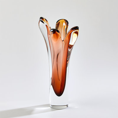 Iris Vase-Dark Amber-Sm