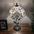 Anainah Tiffany Table Lamp White Stained Glass Baroque Style Lavender LED Bulb 20"H*10"W*10"D