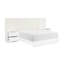 Ensemble de lit luxueux 5 pièces à finition blanche perle luxueuse-646128702
