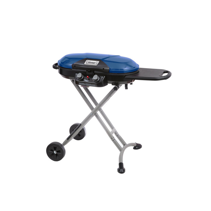 Barbecue portatif au propane liquide à 2 brûleurs de 2 000 BTU Coleman Xcouverte, Bleu