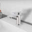 Robinet de salle de bain monocorps à poignée simple en nickel brossé-69736707