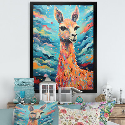 Portrait lumineux d'un lama - lama