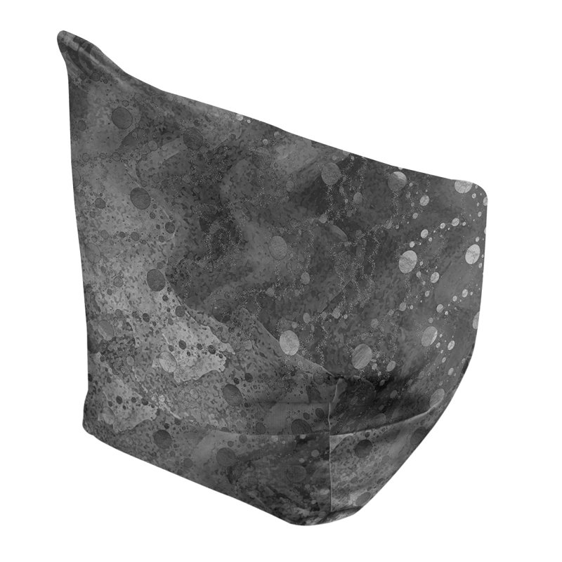 Fauteuil sac de pois Leffel, H 27 po x l 30 po x P 25 po, Pouf fauteuil, Noir / Gris