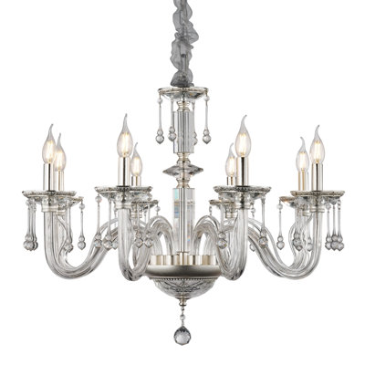 Asteria 8-Light Crystal Chandelier - Chandelier