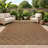 Checkered Sand/Natural Easy-Care Jute-Style Indoor/Outdoor Flat Woven Area Rug-1506320511-1506320499