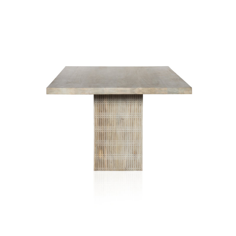 Kelby Solid Wood Dining Table, Light Mango