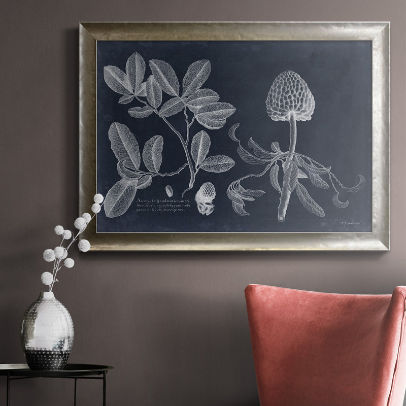 «Foliage on Navy II», cadre photo, impression sur toile, L 20 po x H 16 po