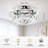 1-Light 7.9" Round Crystal LED Flush Mount Ceiling Light