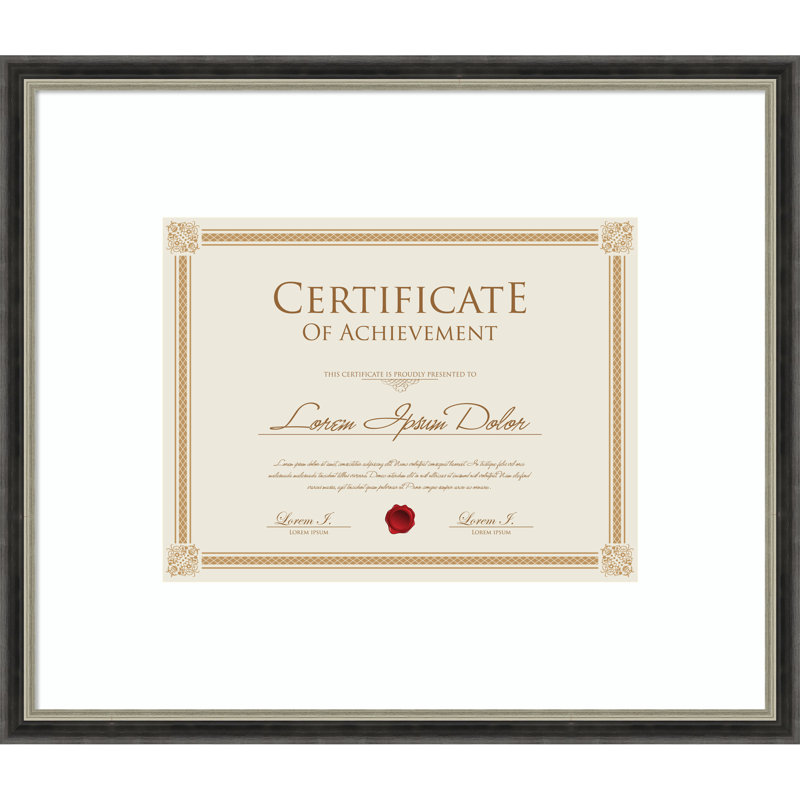 Theo Narrow Wood Picture Frame, Smooth black, 13x22 Matted to 8x8