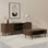 Winette 2-Piece 67.7" TV Stand and 47.2" Coffee Table Set with Sliding Tambour Doors