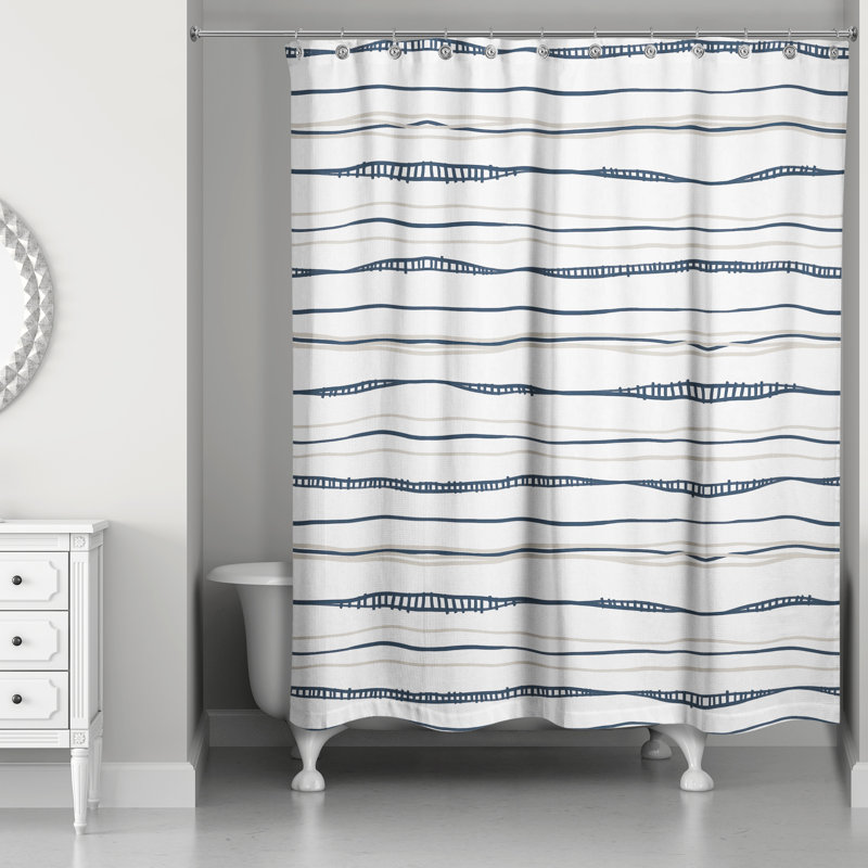 Rideau de douche simple ondulé Fanette